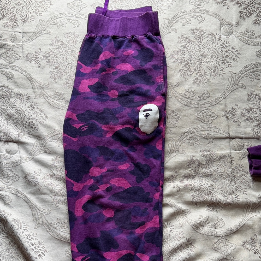 Vibrant Purple Camo Joggers